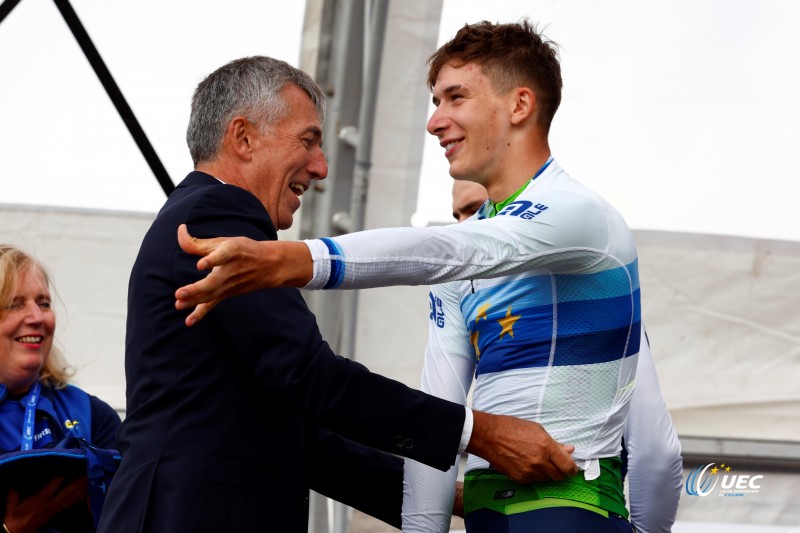 2023 UEC Road European Championships - Drenthe - Junior Men's Road Race - Drijber - Col Du VAM 111 km - 23/09/2023 - Anze Ravbar (Slovenia) - photo Luca Bettini/SprintCyclingAgency?2023